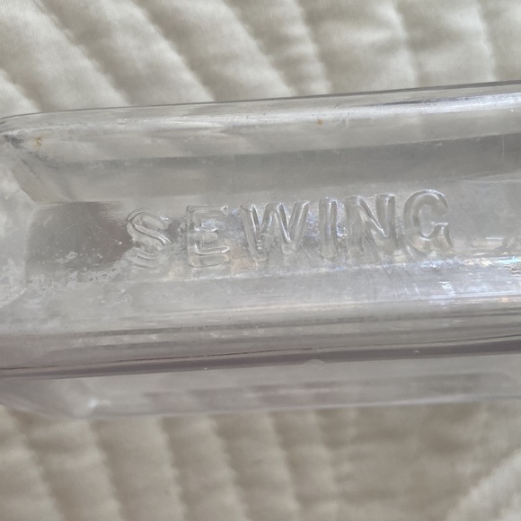 Antique Sewing Machine Oil Glass Bottle - Picture 6 of 8
